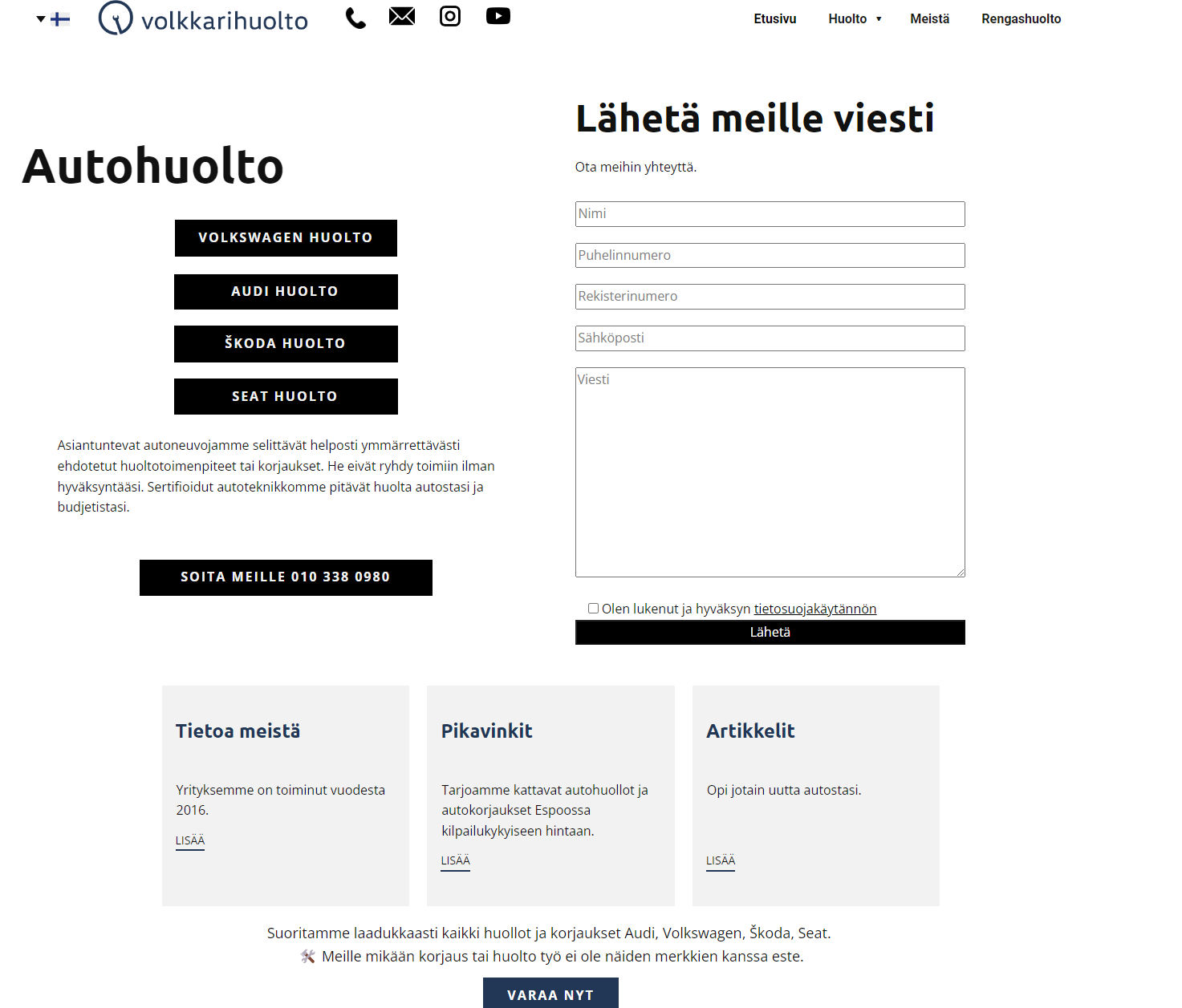Read more about the article Website “Volkkarihuolto.fi”